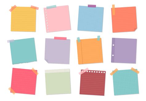 With these <strong>Sticky notes</strong> PNG images, you can directly use them in your design project without cutout. . Download sticky notes